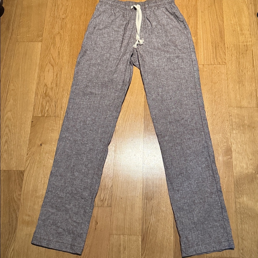 Epaulet Laidback Pant Sand Slub Cotton-Linen